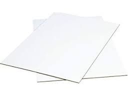 13" SQUARE PIZZA BOARD - WHITE & KRAFT - 100 - PKT