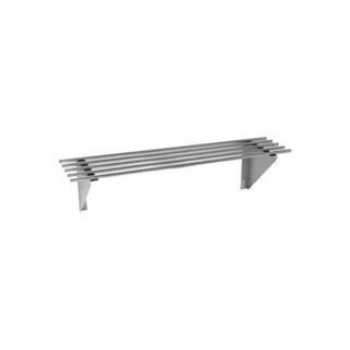 PIPE WALLSHELF STAINLESS STEEL 1 TIER 1800mm L x 300mm D x 300mm H WITH BRACKET - ( 1800-WSP1 )