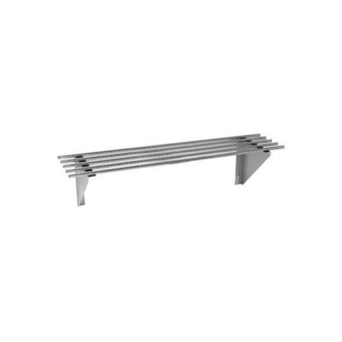 PIPE WALLSHELF STAINLESS STEEL 1 TIER 1800mm L x 300mm D x 300mm H WITH BRACKET - ( 1800-WSP1 )