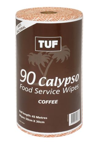 EDCO TUF CALYPSO  H.D. WIPES ROLL - COFFEE - 45MTR -CTN -6