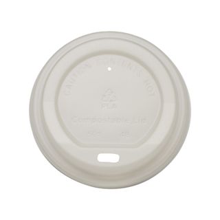 CUSTOM LID - PLA 6-12oz (80mm) WHITE OPAQUE - 1000 - CTN