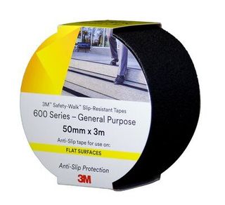 3M SAFETY WALK 50MM X 3M SLIP RESISTANT TAPE 600 SERIES GENERAL PURPOSE - ROLL