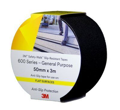 3M SAFETY WALK 50MM X 3M SLIP RESISTANT TAPE 600 SERIES GENERAL PURPOSE - ROLL