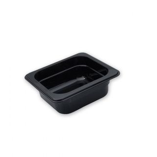 GASTRONOM POLYCARB FOOD PAN - BLACK - 1/6 SIZE 150mm - EA - 850606