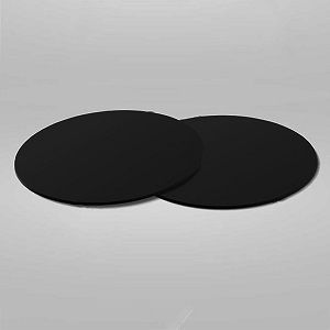 WOBBLY BOOT COASTERS ROUND BLACK - 2500 - CTN