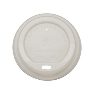 CUSTOM LID - PLA 6-12oz (80mm) WHITE OPAQUE - 50 - SLV