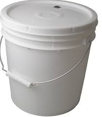 15L WHITE BUCKET & LID -EACH