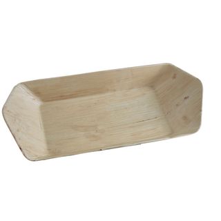 ONE TREE PALM LEAF TRAY RECTANGULAR BOAT 440 X 220MM ( ECOTR44X22R ) - 60 - CTN