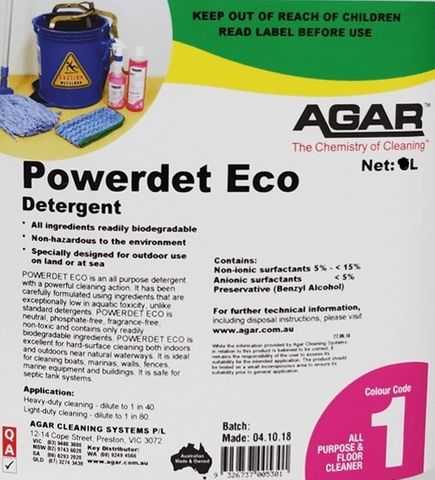 AGAR POWERDET ECO -20L