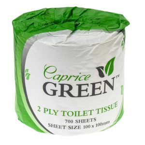 CAPRICE GREEN - 2 PLY 700 SHEET SUSTAINABLE TOILET ROLLS - 48 -CTN