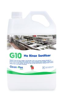 CLEAN PLUS G10 NO RINSE SANITISER - GECA CERTIFIED - 5L