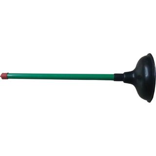 SINK PLUNGER - LARGE - KINETIC 140MM DIA x 490MM L ( GREEN HANDLE ) - EACH