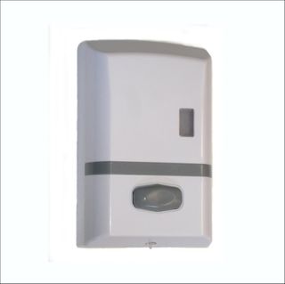 WHITE ABS SOAP DISPENSER BULK FILL PUSH BUTTON 1L ( MS-900 ) - EACH