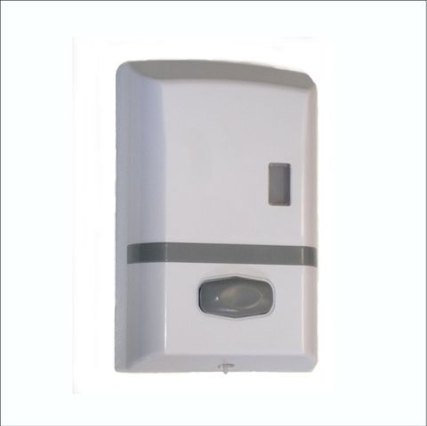 WHITE ABS SOAP DISPENSER BULK FILL PUSH BUTTON 1L ( MS-900 ) - EACH
