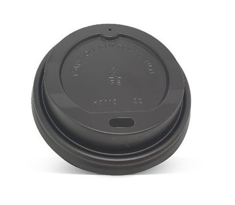 PAC TRADING LID - BLACK 8oz - 20oz (90mm) FLAT COFFEE CUP LID - 1000 -CTN
