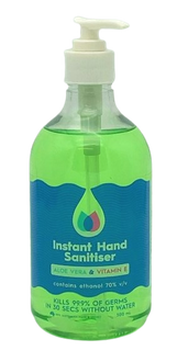 HI - IMPACT LIQUID INSTANT HAND SANITISER WITH ALOE & VITAMIN E - 500ML PUMP - 12 - CTN