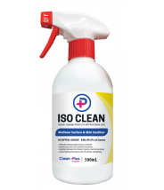 CLEAN PLUS ISO CLEAN -SURFACE & SKIN SANITISER - LEMON SCENTED- 500ML - 12 - CTN