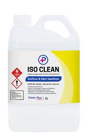 CLEAN PLUS ISO CLEAN -SURFACE & SKIN SANITISER - LEMON SCENTED - 5L
