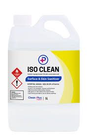 CLEAN PLUS ISO CLEAN -SURFACE & SKIN SANITISER - LEMON SCENTED - 5L