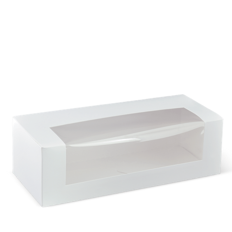 DETPAK 10" LONG PATISSERIE BOX WITH WINDOW (260 X 110 X 80 ) - K212S0001 - 300 - CTN