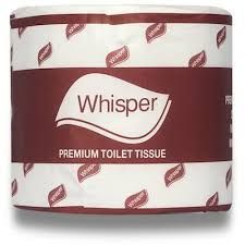 WHISPER PREMIUM 2 PLY 600s x 48 ROLLS TOILET TISSUE -CTN