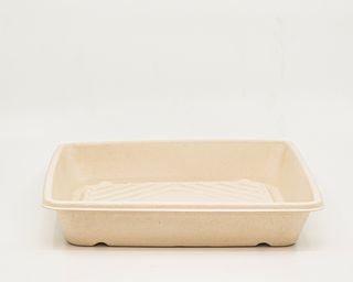 BIOWAY NATURAL SUGARCANE CATERING PLATTER - SMALL 10" - 250 x 250 x 40mm H - 100 - CTN ( BWCTS )