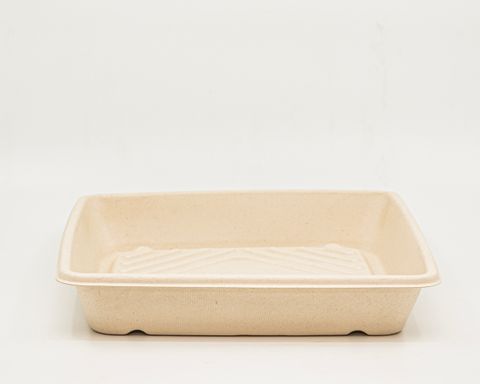 BIOWAY NATURAL SUGARCANE CATERING PLATTER - SMALL 10" - 250 x 250 x 40mm H - 100 - CTN ( BWCTS )