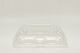 BIOWAY CLEAR PET LID FOR SMALL NATURAL SUGARCANE CATERING PLATTER 10" - 100 - CTN ( BWCTLS )