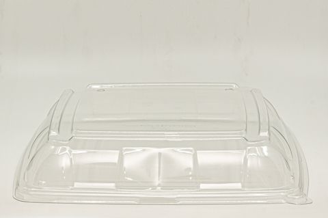 BIOWAY CLEAR PET LID FOR MEDIUM NATURAL SUGARCANE CATERING PLATTER 12" - 100 - CTN ( BWCTLM