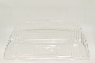 BIOWAY CLEAR PET LID FOR LARGE NATURAL SUGARCANE CATERING PLATTER 16" - 50 - CTN ( BWCTLL )