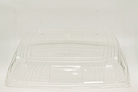 BIOWAY CLEAR PET LID FOR LARGE NATURAL SUGARCANE CATERING PLATTER 16" - 50 - CTN ( BWCTLL )