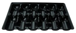 PINNACLE 12 POCKET OYSTER TRAY - BLACK - 300 - CTN