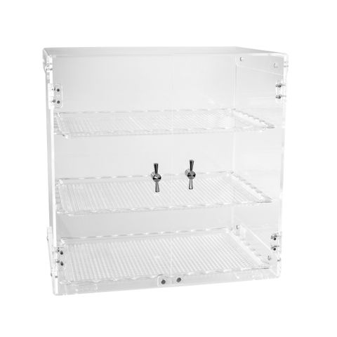 TRENTON ALKAN ZICCO 3 TRAY DISPLAY CABINET CLEAR POYCARBONATE - 450mm W X 310mm D X 460mm H - 806112 - EA