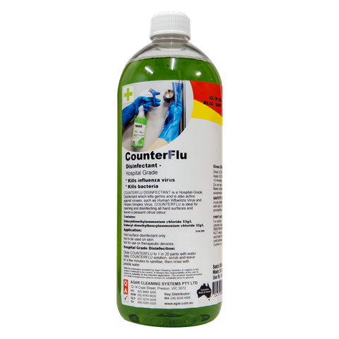 AGAR COUNTERFLU HOSPITAL GRADE DISINFECTANT ( KILLS COVID-19 VIRUS ) - 1L