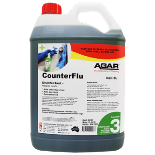 AGAR COUNTERFLU HOSPITAL GRADE DISINFECTANT ( KILLS COVID-19 VIRUS ) - 5L