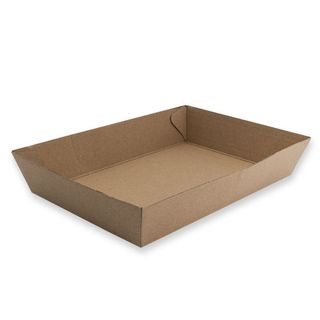 FUTURE FRIENDLY KRAFT CORRUGATED BOARD OPEN TRAY # 4 - 225 x 150 x 45mm - PBT4 - 250 - CTN