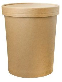 PINNACLE 32OZ KRAFT HOT / COLD FOOD CONTAINER + LID COMBO - 250 - CTN