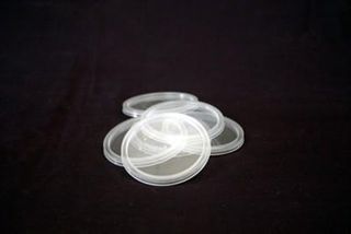 TP - T2 / T4 - SMALL CLEAR ROUND LIDS - 100 - SLV