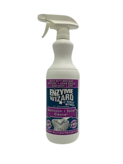 PRINTED ENZYME WIZARD HD BATHROOM / TOILET BOWL CLEANER SPRAY BOTTLE - 1L INCL TRIGGER ( EMPTY PRINTED BOTTLE )