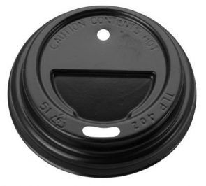 PINNACLE LID - BLACK 04oz TRAVEL COFFEE CUP LID - 100 - SLV