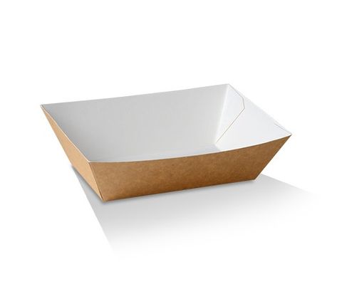 GREENMARK BROWN & WHITE CARDBOARD TRAY # 3 140X85X55MM ( BT3 ) - 500 - CTN