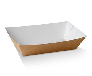 GREENMARK BROWN & WHITE CARDBOARD TRAY # 4 170X95X55MM ( BT4 ) - 400 - CTN