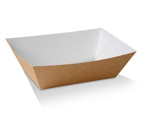 GREENMARK BROWN & WHITE CARDBOARD TRAY # 5 110X185X80MM ( BT5 ) - 200 - CTN