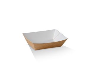 GREENMARK BROWN & WHITE CARDBOARD TRAY # 1 90X56X36MM ( BT1 ) - 1000 - CTN