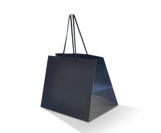 DELUXE BLACK PAPER BAG / ROPE HANDLE - TAKEAWAY ( BB-R-T ) 280X340X230 - 100 - CTN