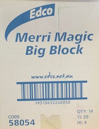 EDCO MERRI MAGIC BIG BLOCK ERASER - 300MM L x 110mm W x 40mm H - ( 58054 ) - 14 - CTN