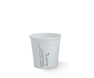 GREENMARK WHITE PLA SINGLE WALL COFFEE CUP - 4oz  - 1000 - CTN