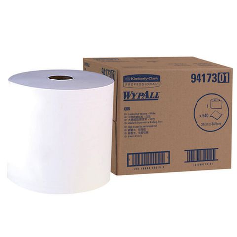 KIMBERLY CLARK 94173 WYPALL X80 WHITE JUMBO ROLL - 1 - CTN