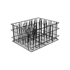 TRENTON GLASS BASKET PVC COATED BLACK 20 COMPARTMENT 30920