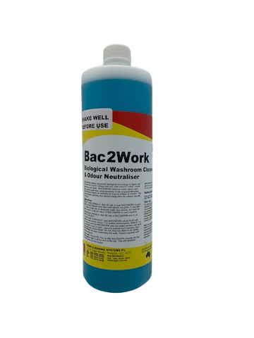 AGAR BAC2WORK BIOLOGICAL WASHROOM CLEANER & ODOUR NEUTRALISER - 1L
